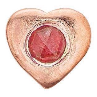 Christina rosa forgyldt sølv Ruby Heart Lille rosa forgyldt hjerte med rød rubin, model 603-R2 købes hos Guldsmykket.dk her